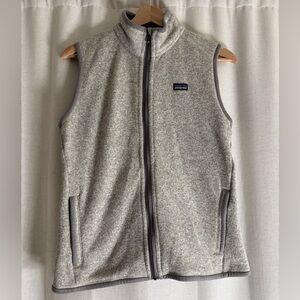Patagonia Gray Full-Zip Fleece Vest